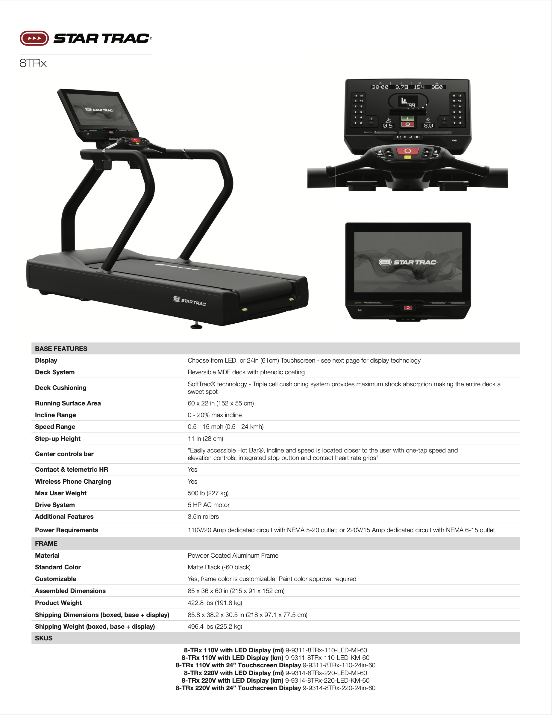 StarTrac 8TRx Treadmill (LED Display)